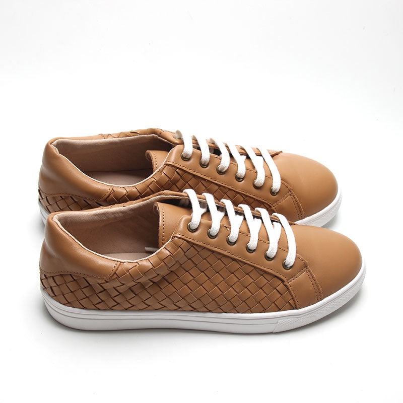 New In Box Leather Woven Sneaker| Color Rust | Women — image 7 of 8